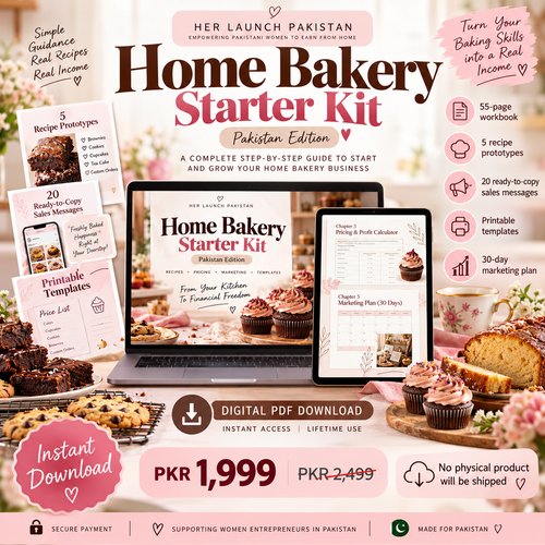 Digital PDF Home Bakery Starter Kit cover